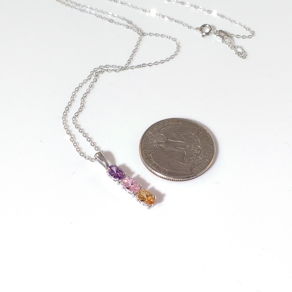 Swarovski Crystals Pendant Necklace Multi Color - Picture 7 of 8